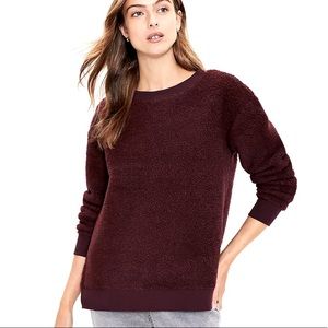Loft Sherpa Sweatshirt in Bordeaux